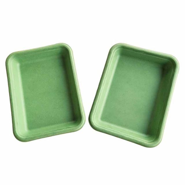 Plateaux de pulpe moulés verts personnalisés