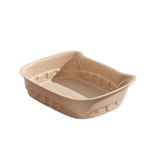 Pâte à papier pressée à sec Boîte à litière pour chat en gros