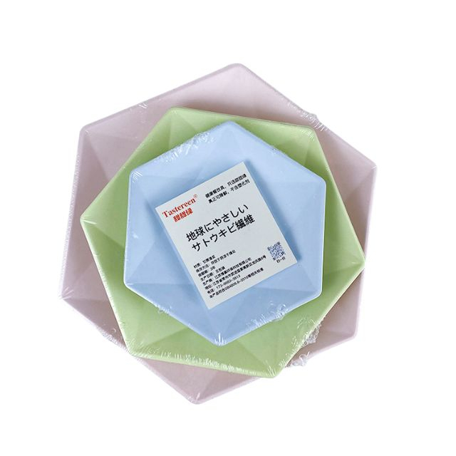 Assiettes à dîner biodégradables jetables en pâte de couleur personnalisées en gros