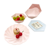 Assiettes à dîner biodégradables jetables en pâte de couleur personnalisées en gros