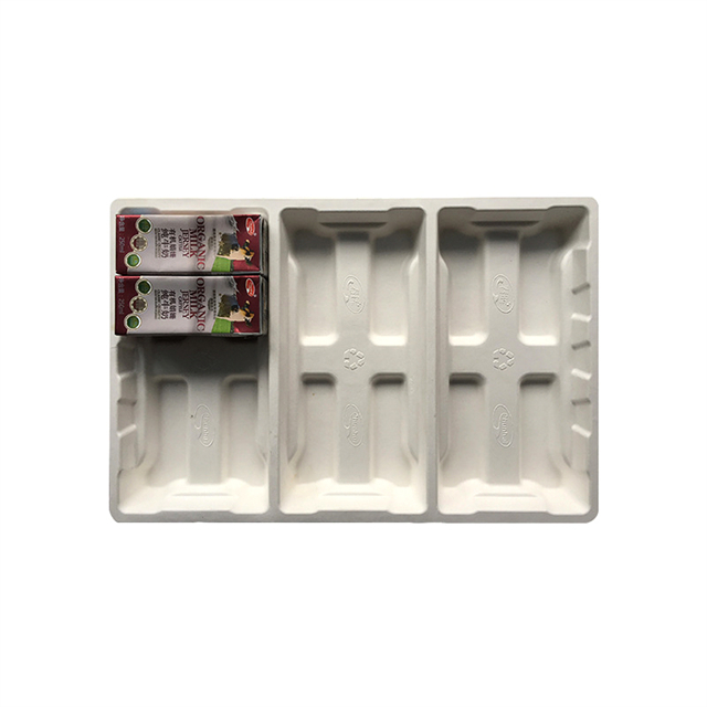 Vente en gros de plateau de pulpe de carton de lait pressé humide personnalisé